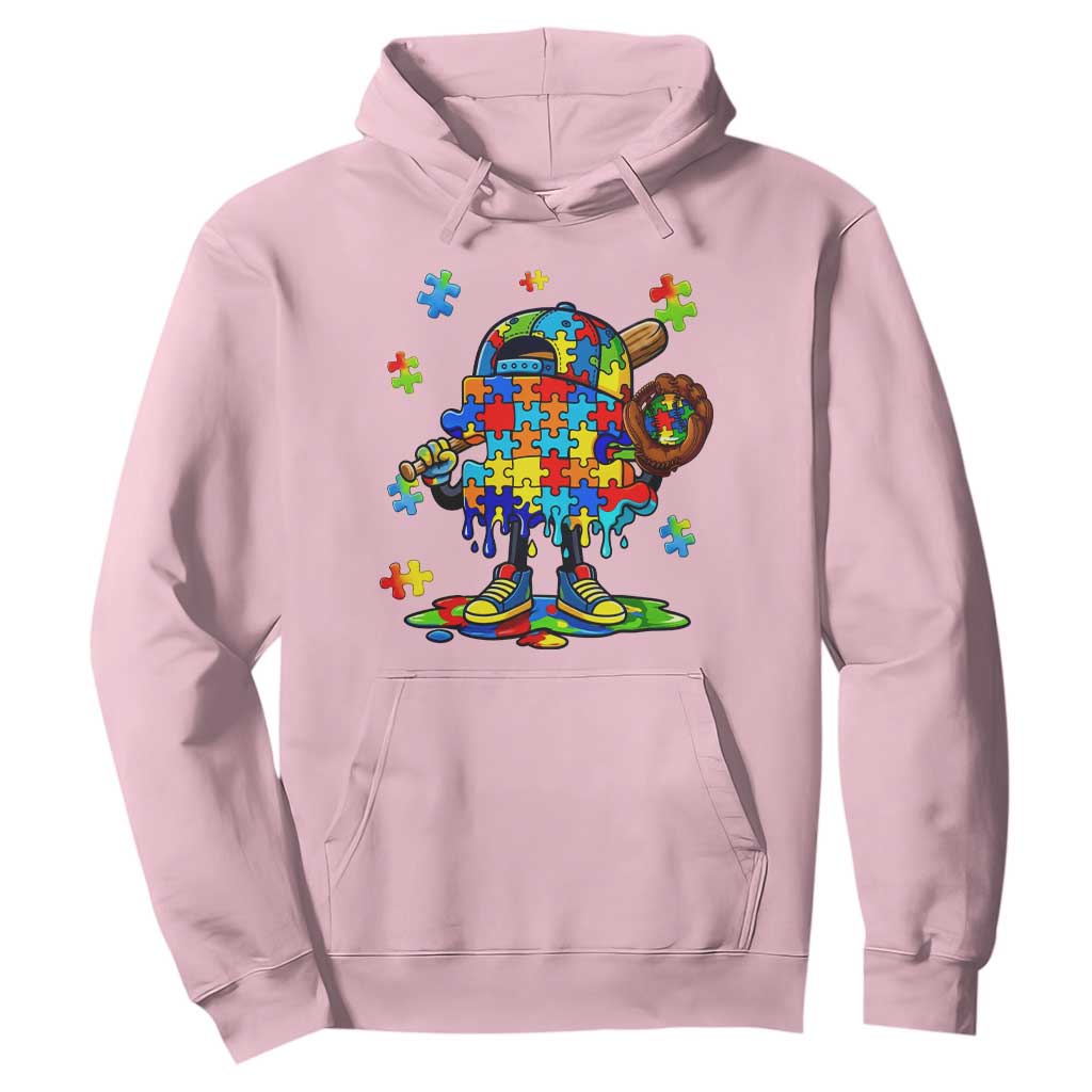 Autism Acceptance Baseball Hoodie Colorful Drip Graphic Neurodiversity Support