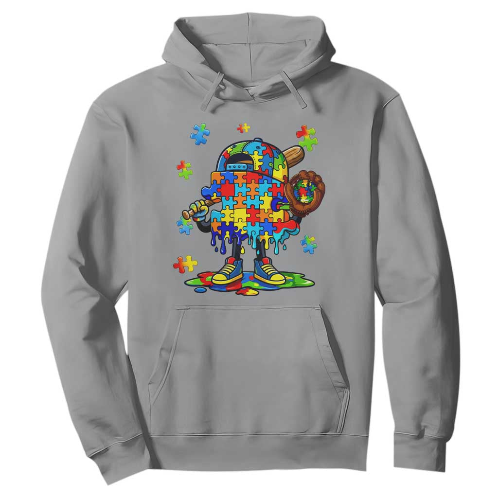 Autism Acceptance Baseball Hoodie Colorful Drip Graphic Neurodiversity Support