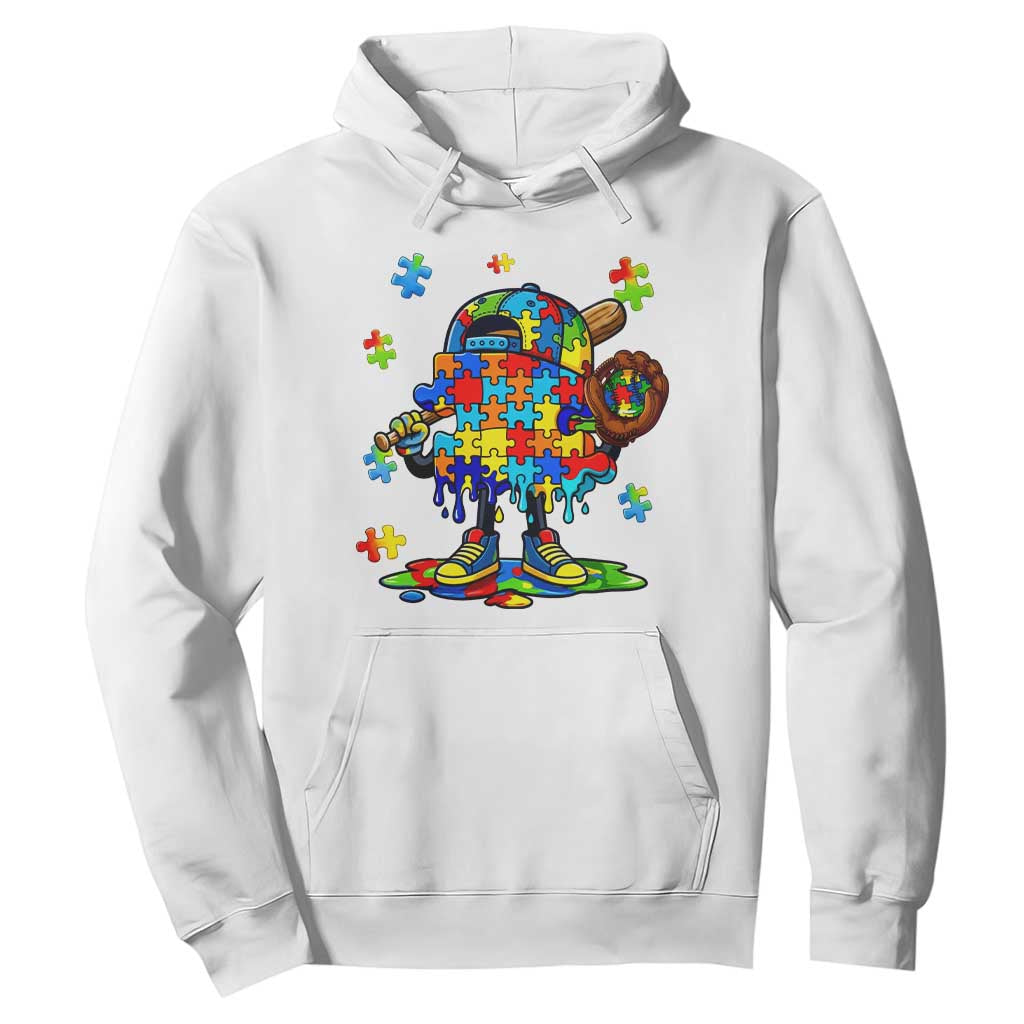 Autism Acceptance Baseball Hoodie Colorful Drip Graphic Neurodiversity Support