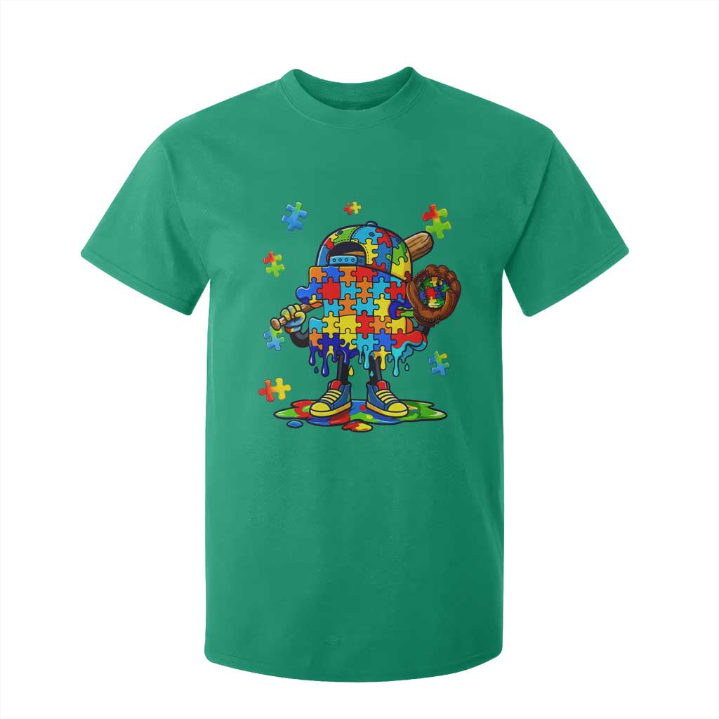 Autism Acceptance Baseball T Shirt For Kid Colorful Drip Graphic Neurodiversity Support