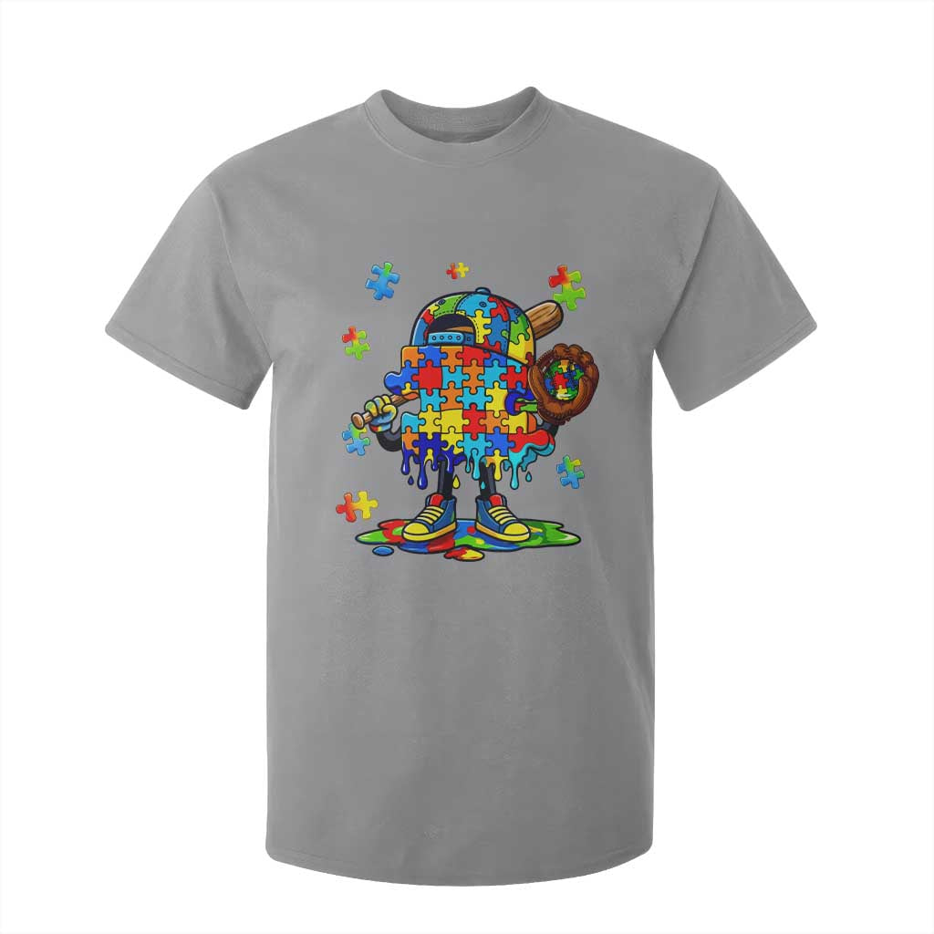Autism Acceptance Baseball T Shirt For Kid Colorful Drip Graphic Neurodiversity Support