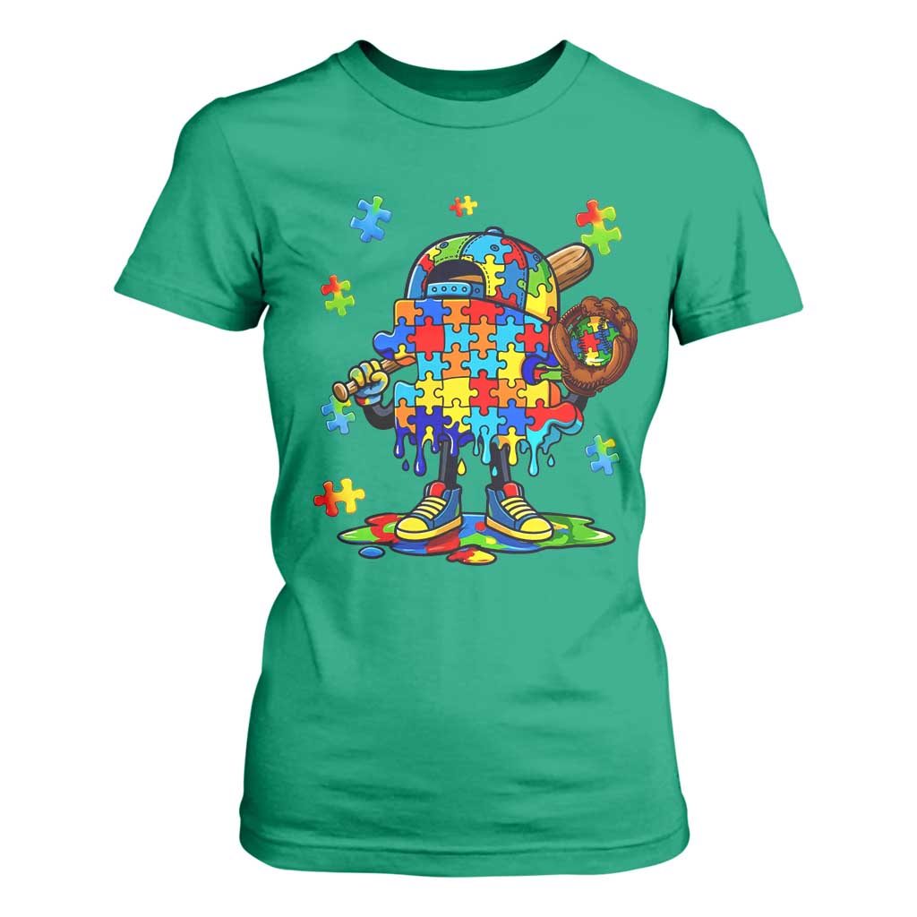 Autism Acceptance Baseball T Shirt For Women Colorful Drip Graphic Neurodiversity Support
