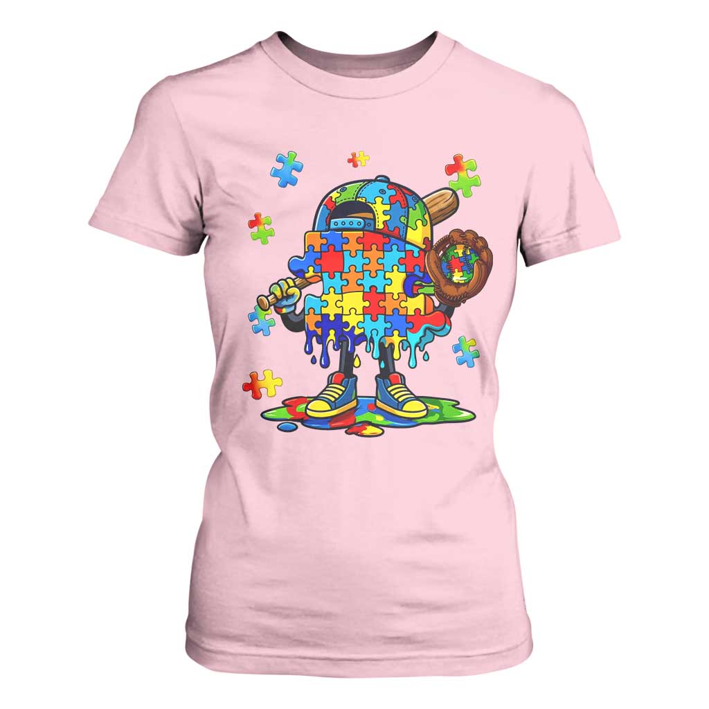 Autism Acceptance Baseball T Shirt For Women Colorful Drip Graphic Neurodiversity Support
