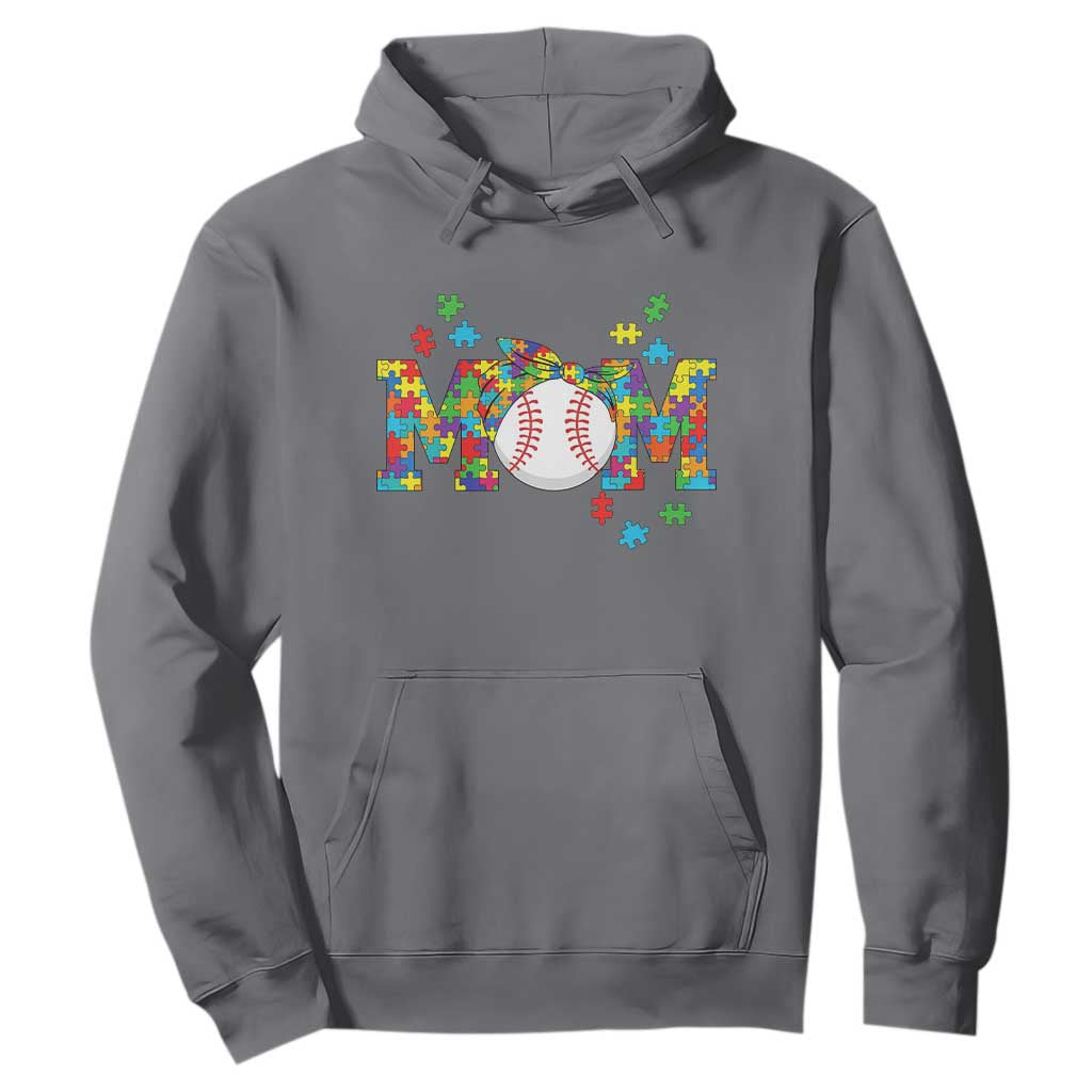 Autism Acceptance Baseball Mom Hoodie Proud Mom Inclusive Support Graphic