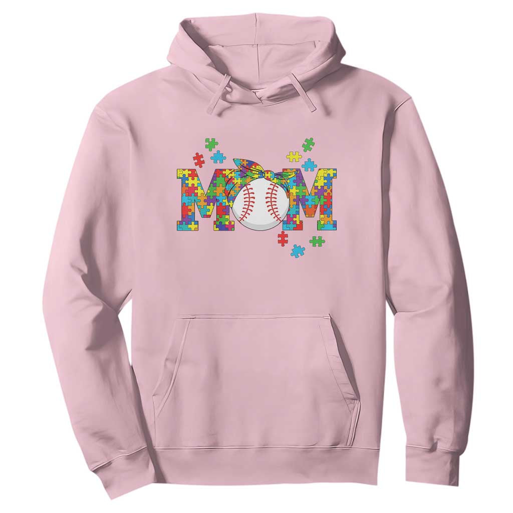 Autism Acceptance Baseball Mom Hoodie Proud Mom Inclusive Support Graphic