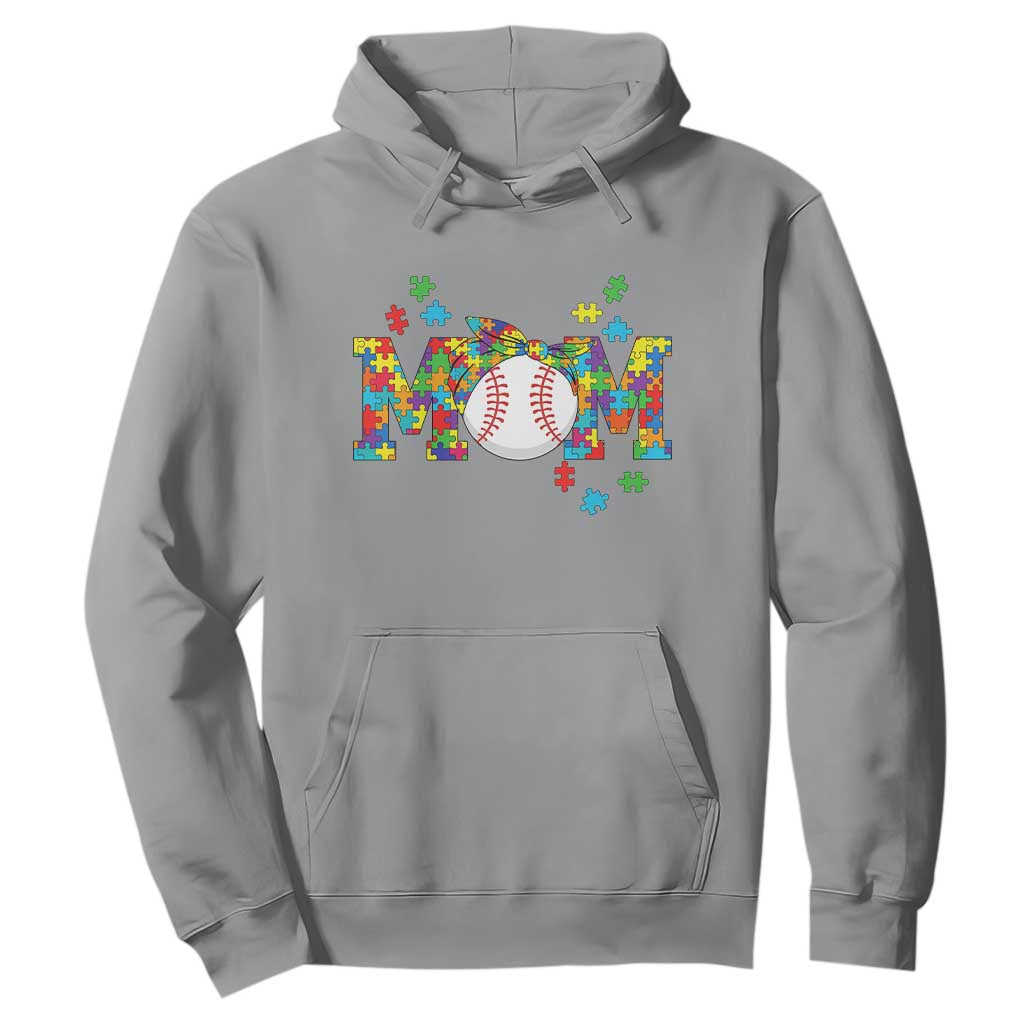 Autism Acceptance Baseball Mom Hoodie Proud Mom Inclusive Support Graphic