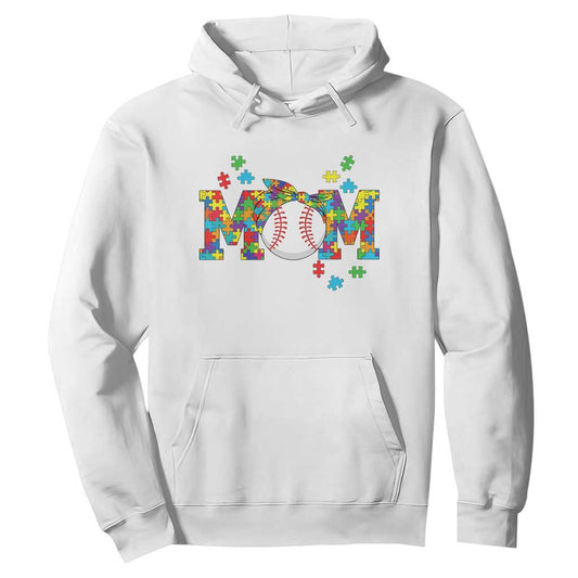 Autism Acceptance Baseball Mom Hoodie Proud Mom Inclusive Support Graphic