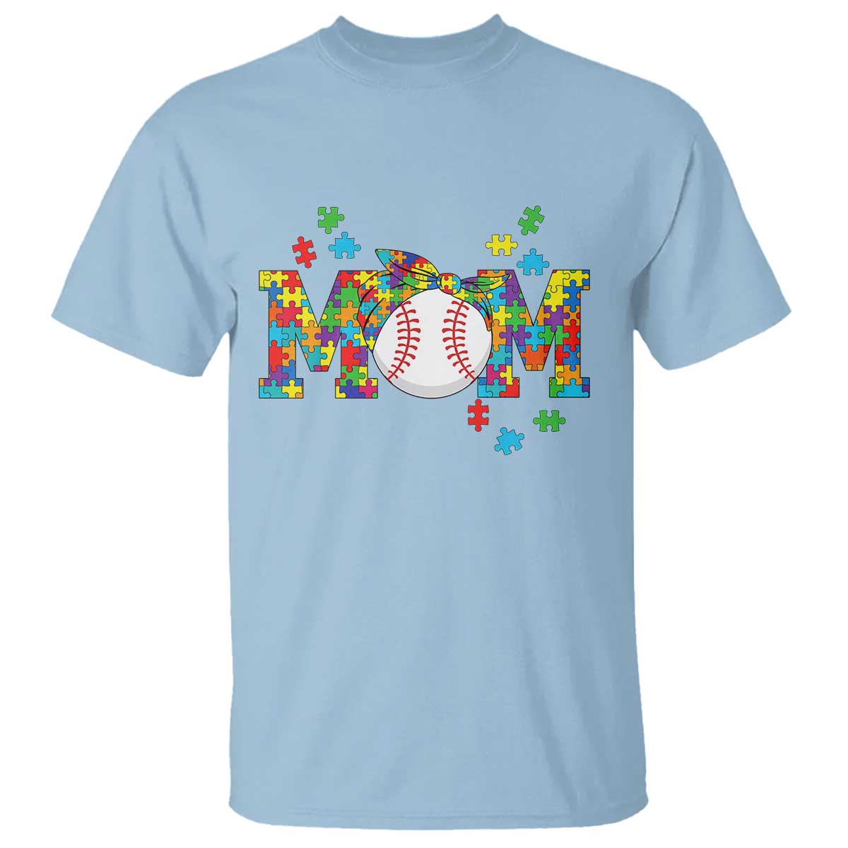Autism Acceptance Baseball Mom T Shirt Proud Mom Inclusive Support Graphic