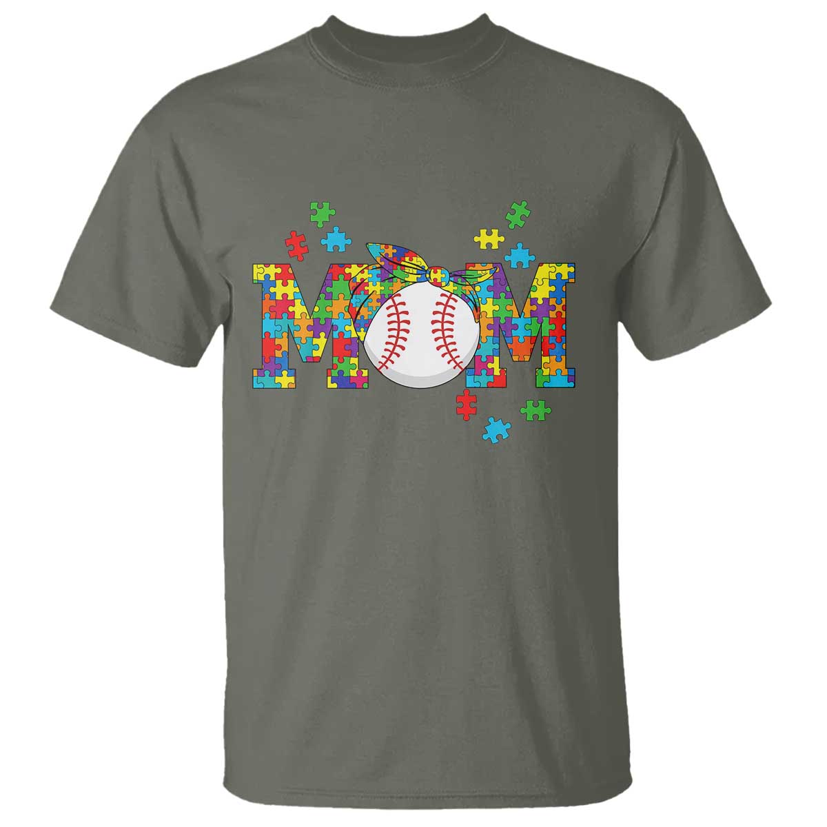 Autism Acceptance Baseball Mom T Shirt Proud Mom Inclusive Support Graphic