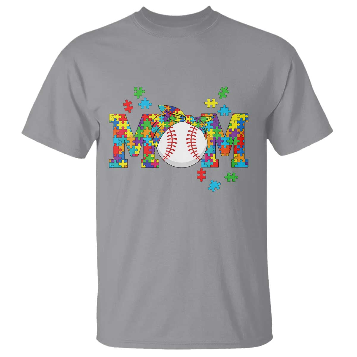 Autism Acceptance Baseball Mom T Shirt Proud Mom Inclusive Support Graphic