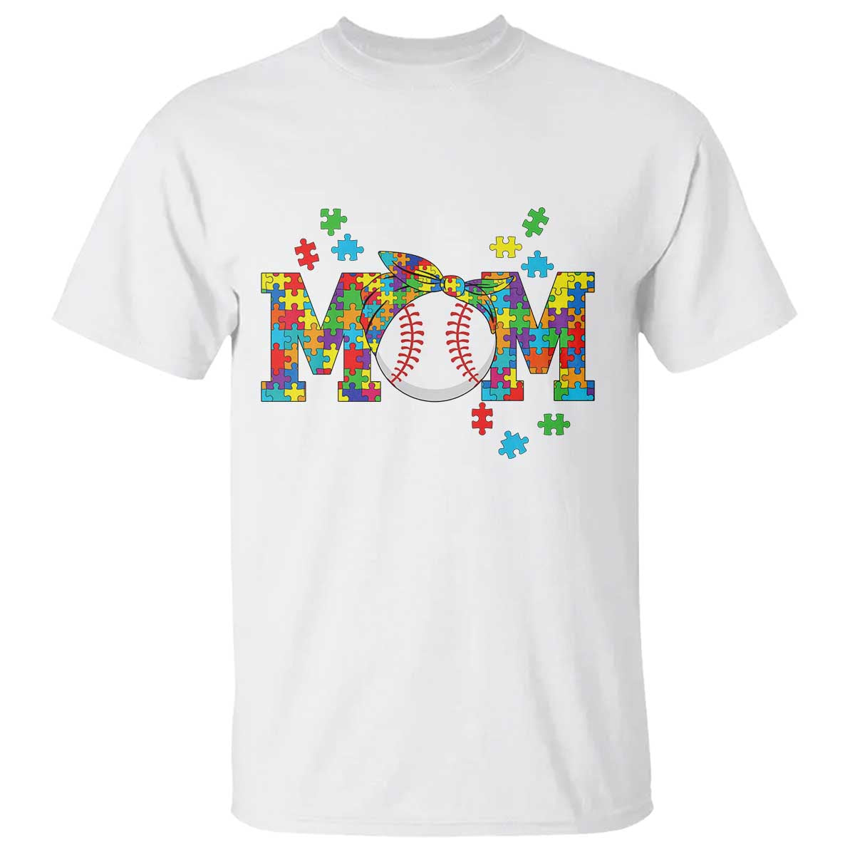 Autism Acceptance Baseball Mom T Shirt Proud Mom Inclusive Support Graphic