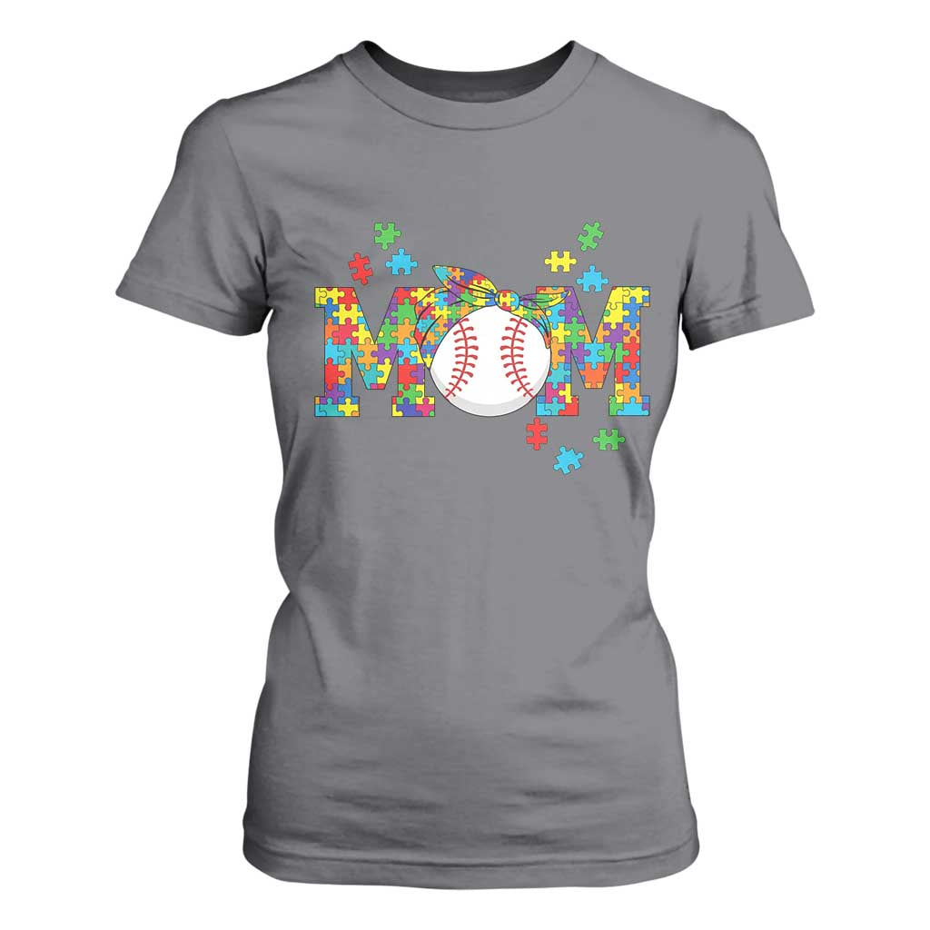 Autism Acceptance Baseball Mom T Shirt For Women Proud Mom Inclusive Support Graphic
