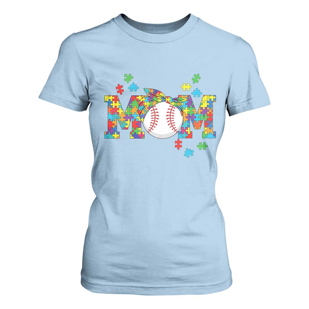 Autism Acceptance Baseball Mom T Shirt For Women Proud Mom Inclusive Support Graphic