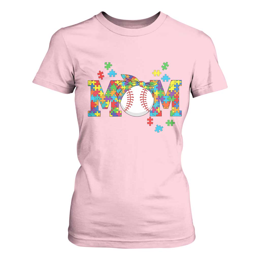 Autism Acceptance Baseball Mom T Shirt For Women Proud Mom Inclusive Support Graphic