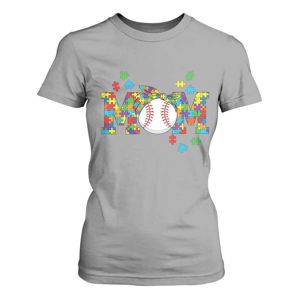 Autism Acceptance Baseball Mom T Shirt For Women Proud Mom Inclusive Support Graphic