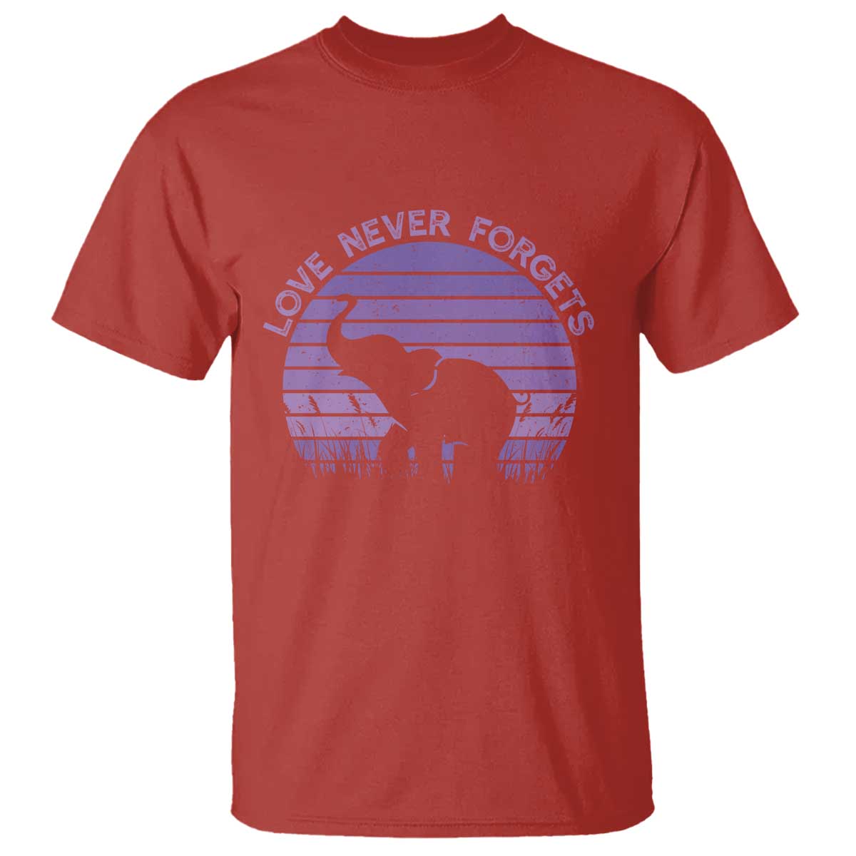 Alzheimer's Support And Hope T Shirt Vintage Elephant Love Never Forgets