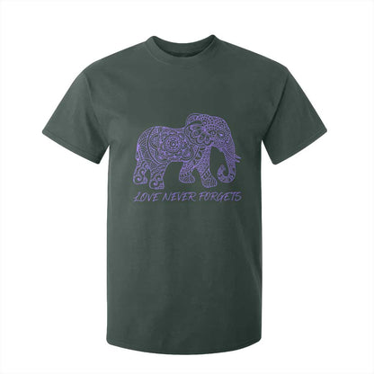 Love Never Forgets Elephant Mandala T Shirt For Kid Animal Lover Gift