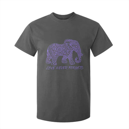 Love Never Forgets Elephant Mandala T Shirt For Kid Animal Lover Gift