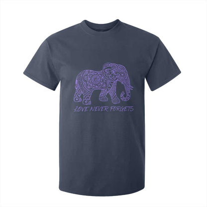 Love Never Forgets Elephant Mandala T Shirt For Kid Animal Lover Gift