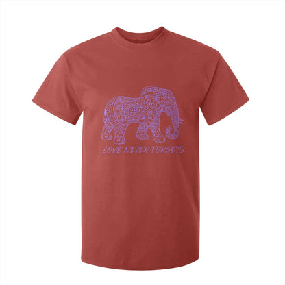 Love Never Forgets Elephant Mandala T Shirt For Kid Animal Lover Gift