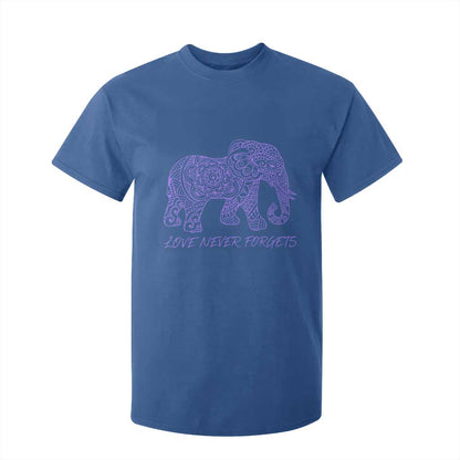 Love Never Forgets Elephant Mandala T Shirt For Kid Animal Lover Gift