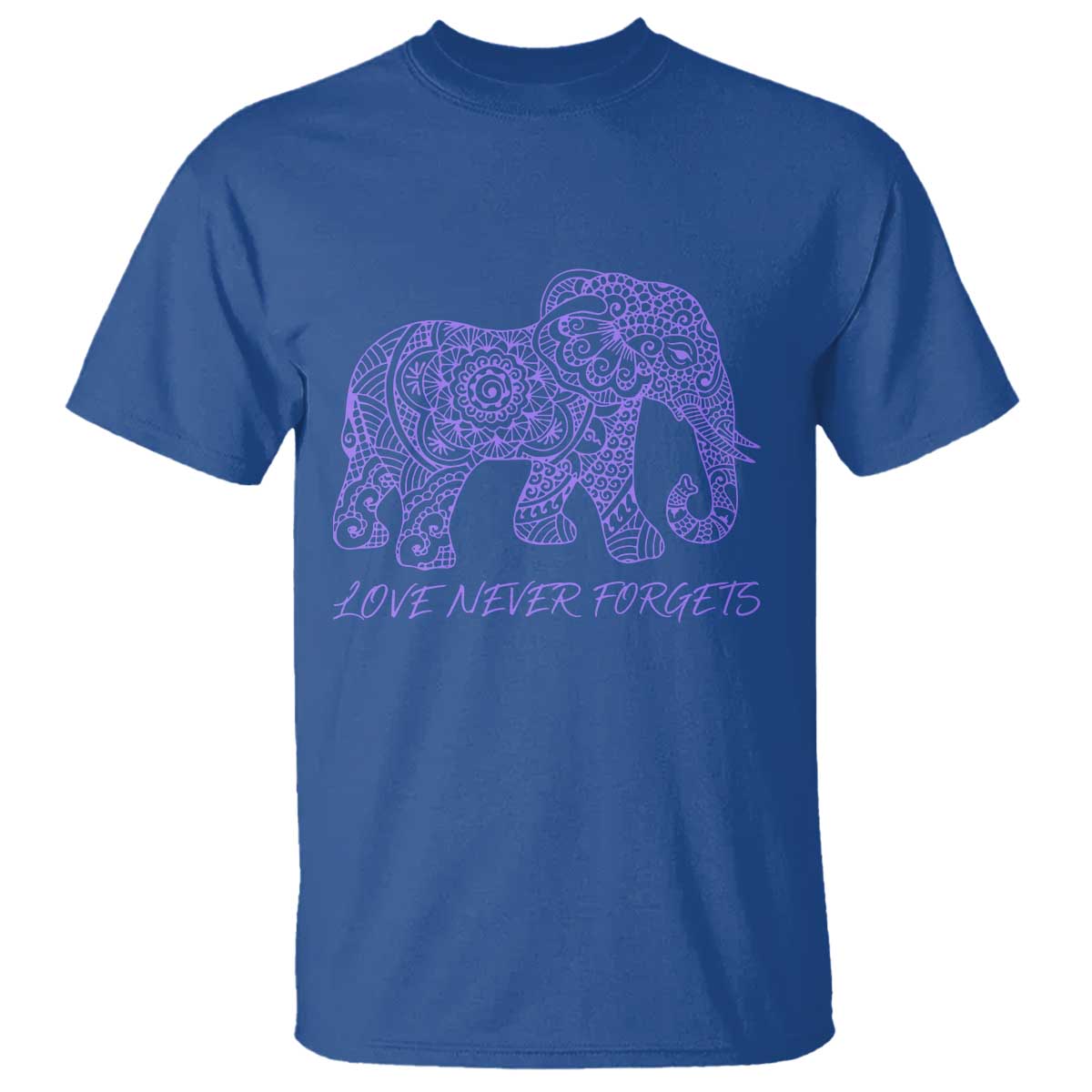 Love Never Forgets Elephant Mandala T Shirt Animal Lover Gift