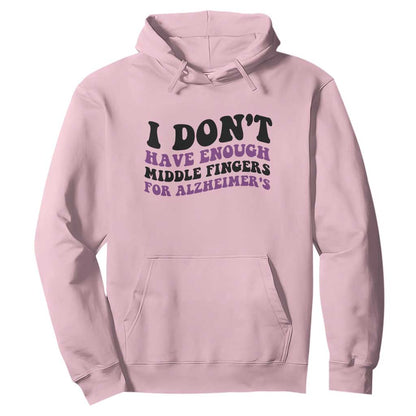 I Dont Have Enough Middle Fingers For Alzheimers Hoodie Groovy Purple Retro