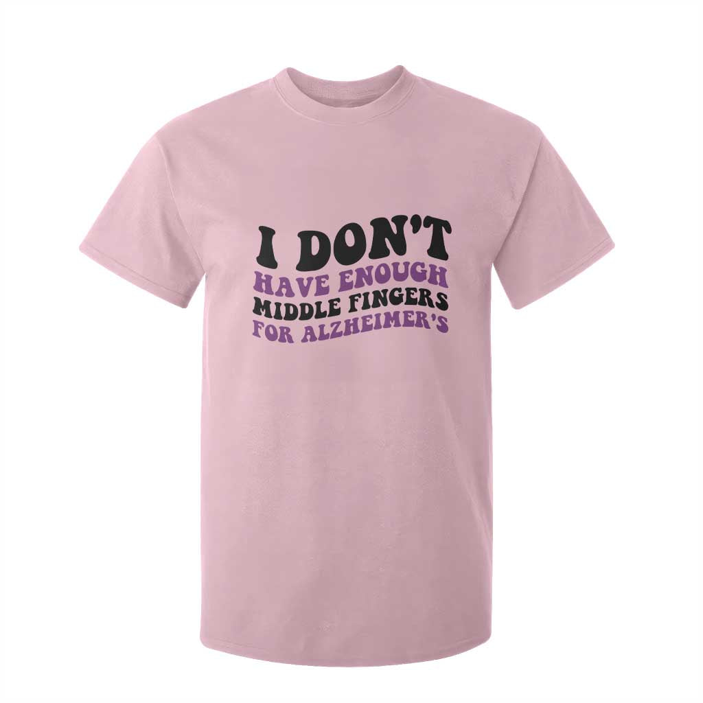 I Dont Have Enough Middle Fingers For Alzheimers T Shirt For Kid Groovy Purple Retro
