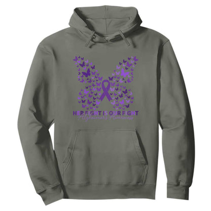 Alzheimers Butterfly Support Gift Hoodie Her Fight Our Fight