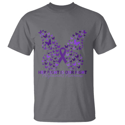 Alzheimers Butterfly Support Gift T Shirt Her Fight Our Fight