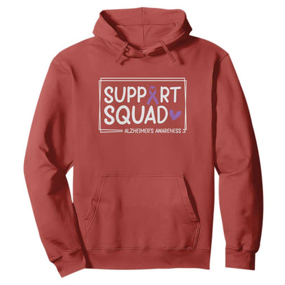 Support Squad Alzheimers Hoodie Purple Ribbon Hope Strength Love
