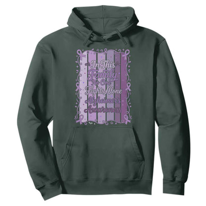 Purple Ribbon Alzheimers Caregiver Squad Gift Hoodie In This Family We Support Together