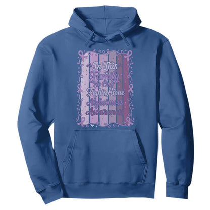 Purple Ribbon Alzheimers Caregiver Squad Gift Hoodie In This Family We Support Together