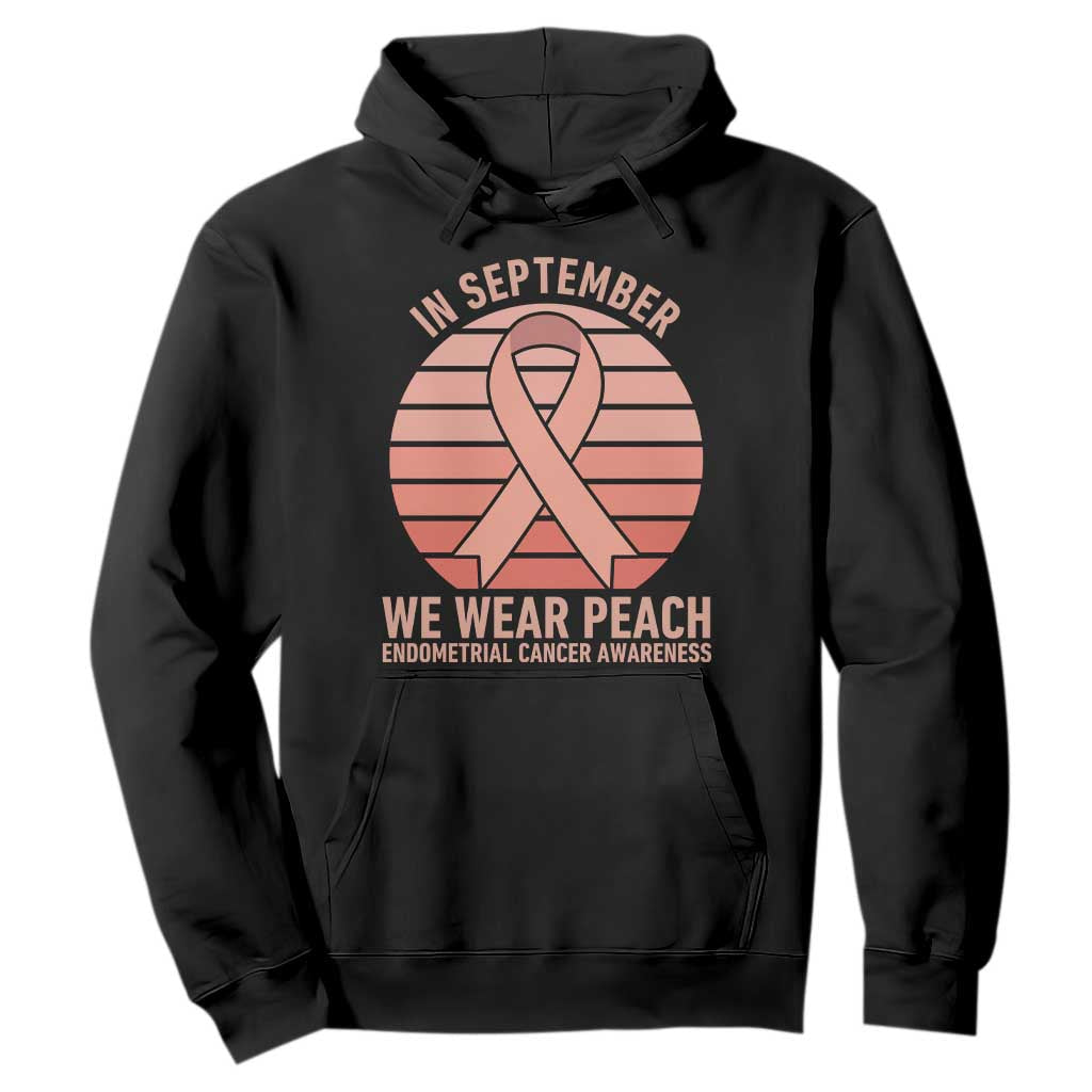 In September We Wear Peach Hoodie Endometrial Cancer Support