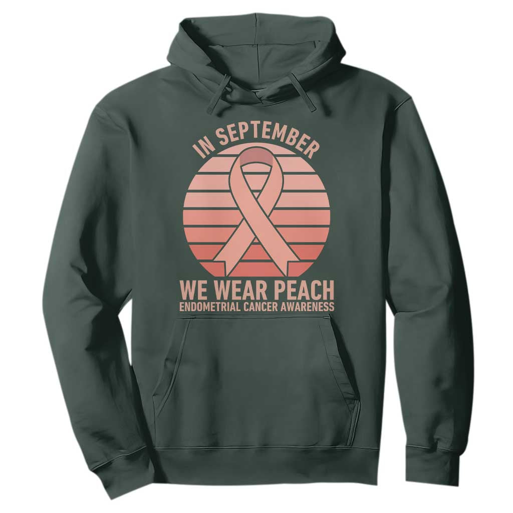 In September We Wear Peach Hoodie Endometrial Cancer Support