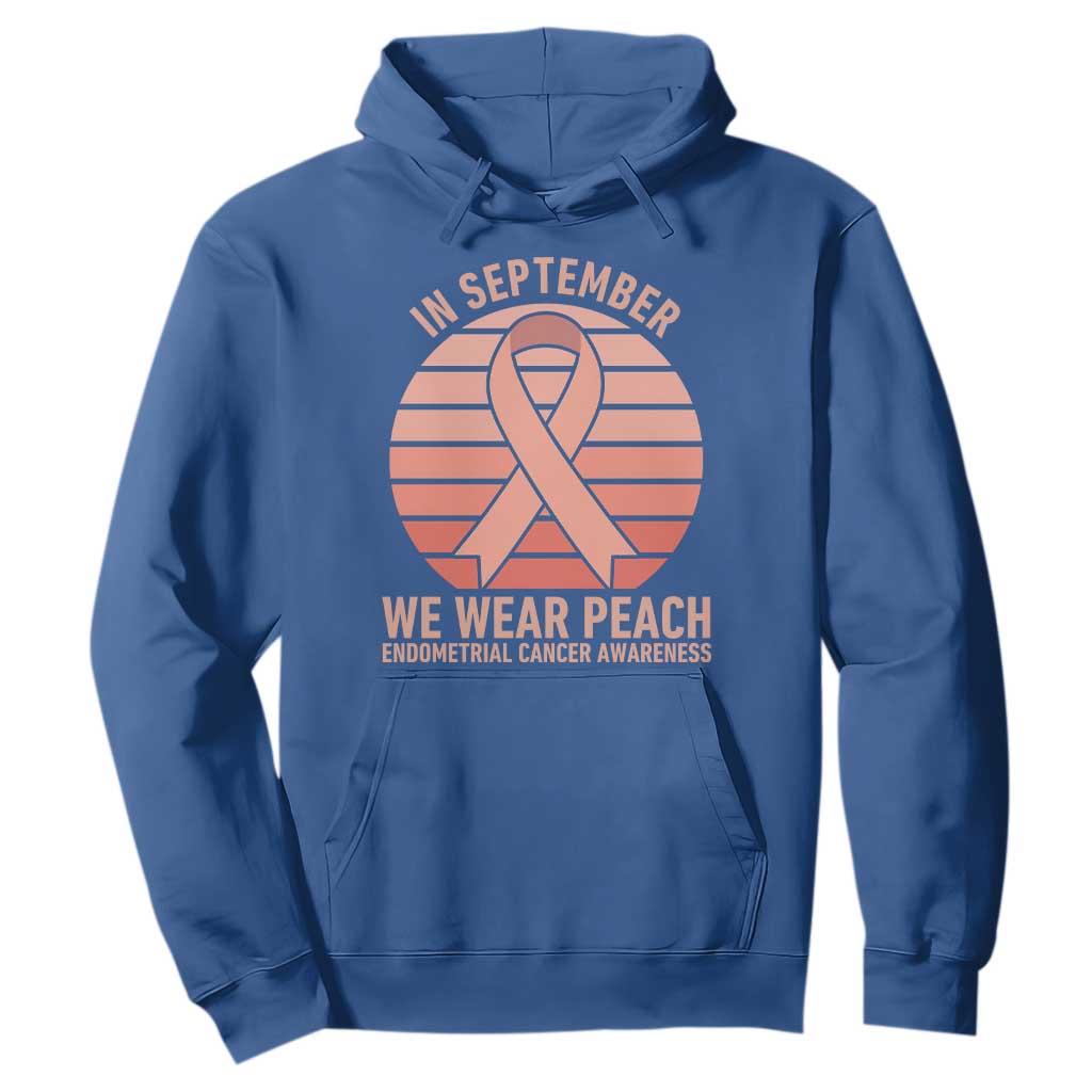In September We Wear Peach Hoodie Endometrial Cancer Support