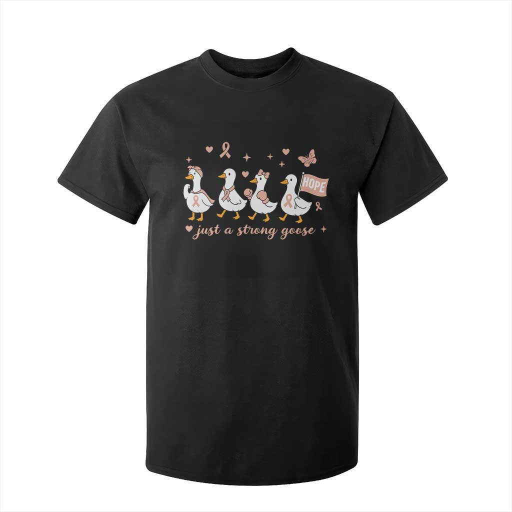 Funny Endometrial Cancer Goose T Shirt For Kid Just A Strong Goose