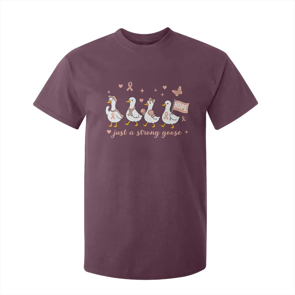 Funny Endometrial Cancer Goose T Shirt For Kid Just A Strong Goose
