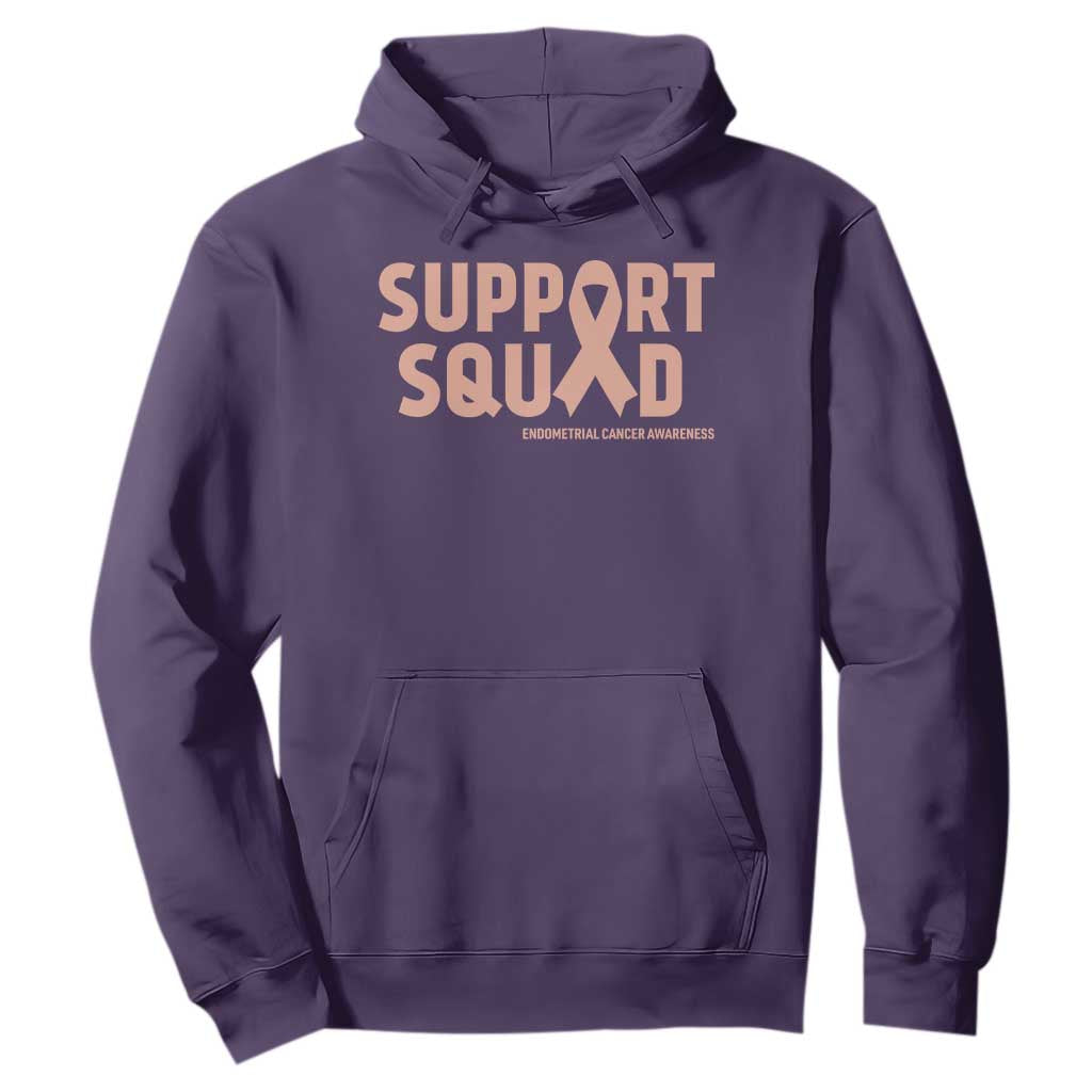 Endometrial Cancer Hoodie Support Squad Warrior Gift