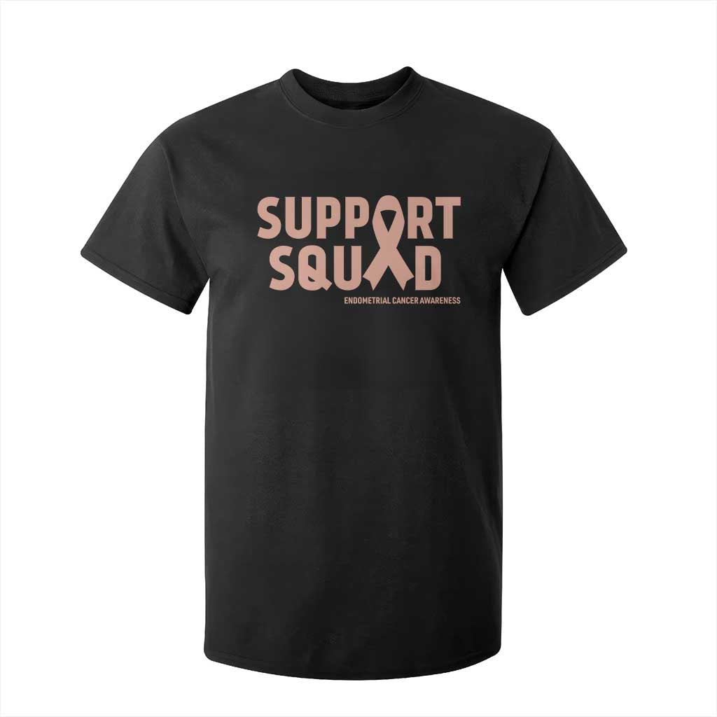 Endometrial Cancer T Shirt For Kid Support Squad Warrior Gift