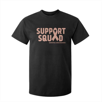 Endometrial Cancer T Shirt For Kid Support Squad Warrior Gift