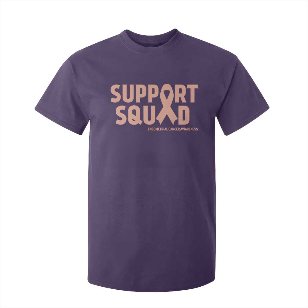 Endometrial Cancer T Shirt For Kid Support Squad Warrior Gift