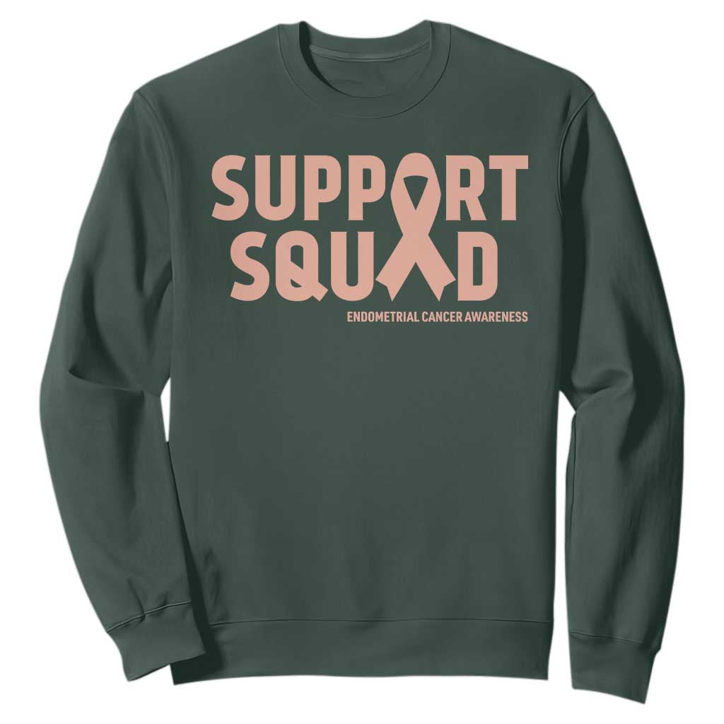 Endometrial Cancer Sweatshirt Support Squad Warrior Gift