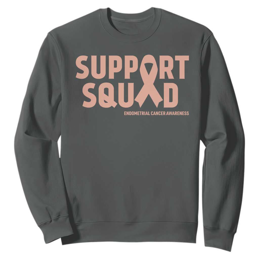 Endometrial Cancer Sweatshirt Support Squad Warrior Gift