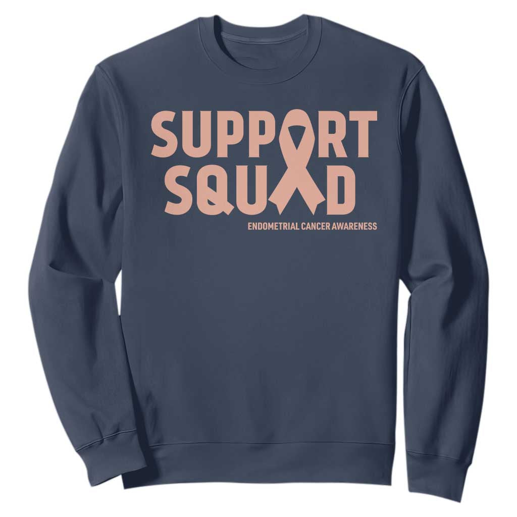 Endometrial Cancer Sweatshirt Support Squad Warrior Gift