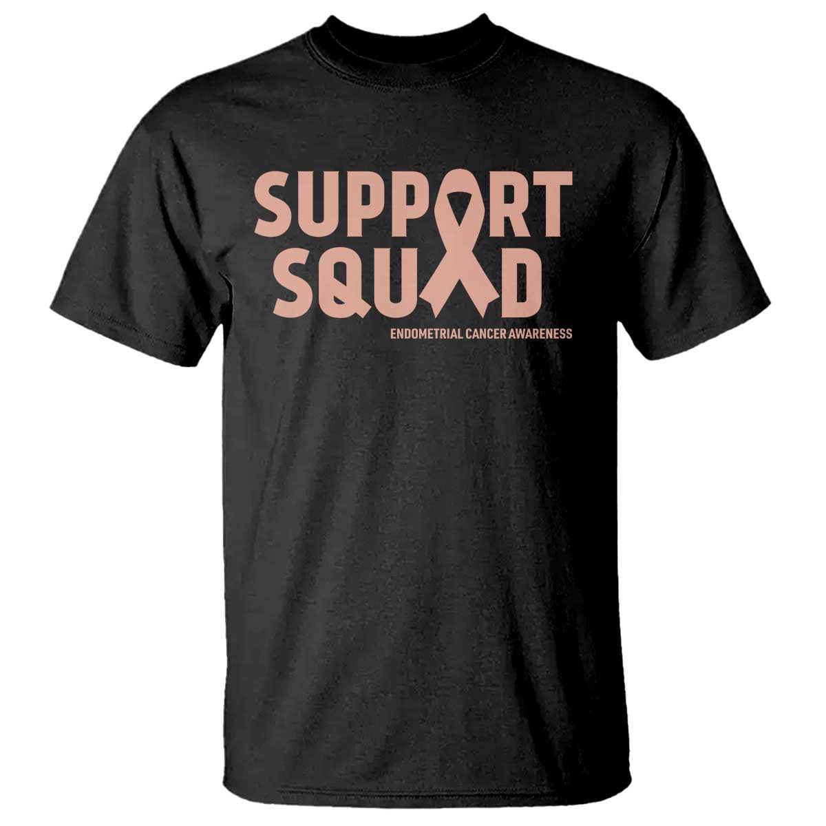 Endometrial Cancer T Shirt Support Squad Warrior Gift