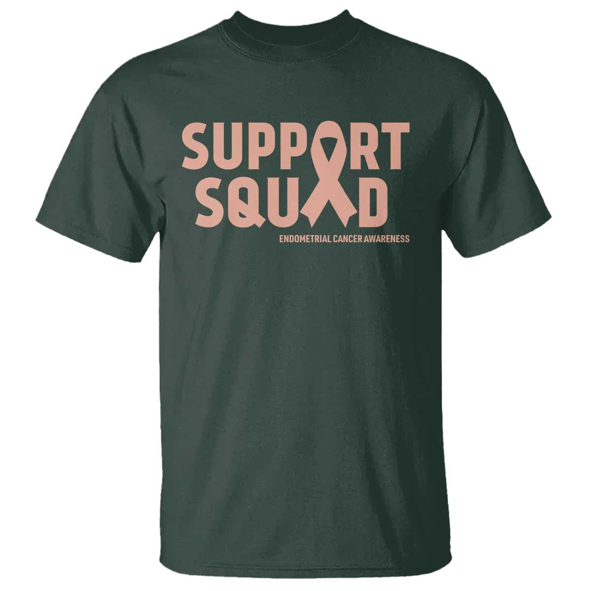 Endometrial Cancer T Shirt Support Squad Warrior Gift