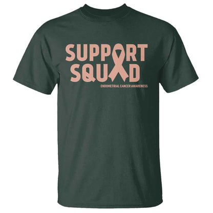 Endometrial Cancer T Shirt Support Squad Warrior Gift
