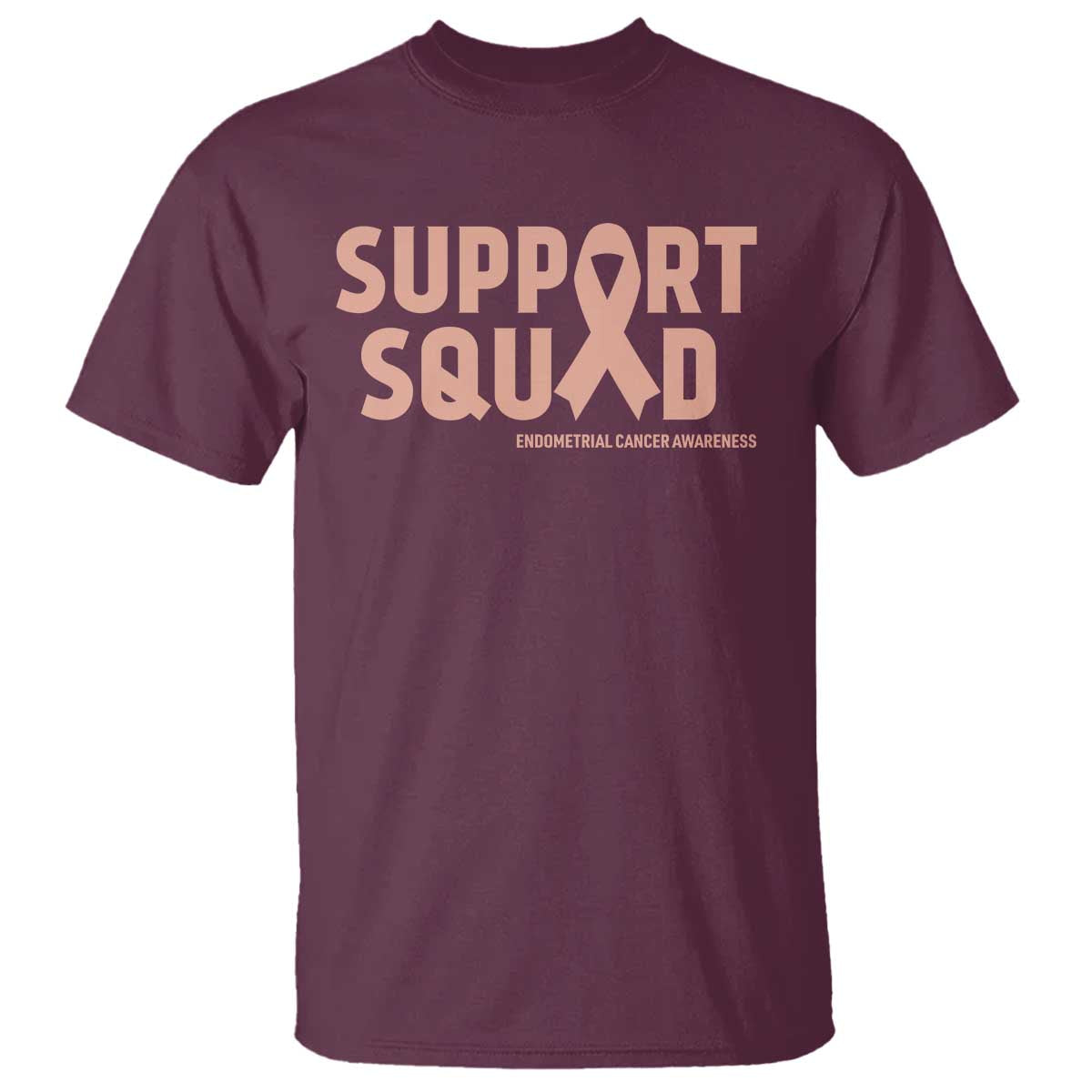 Endometrial Cancer T Shirt Support Squad Warrior Gift