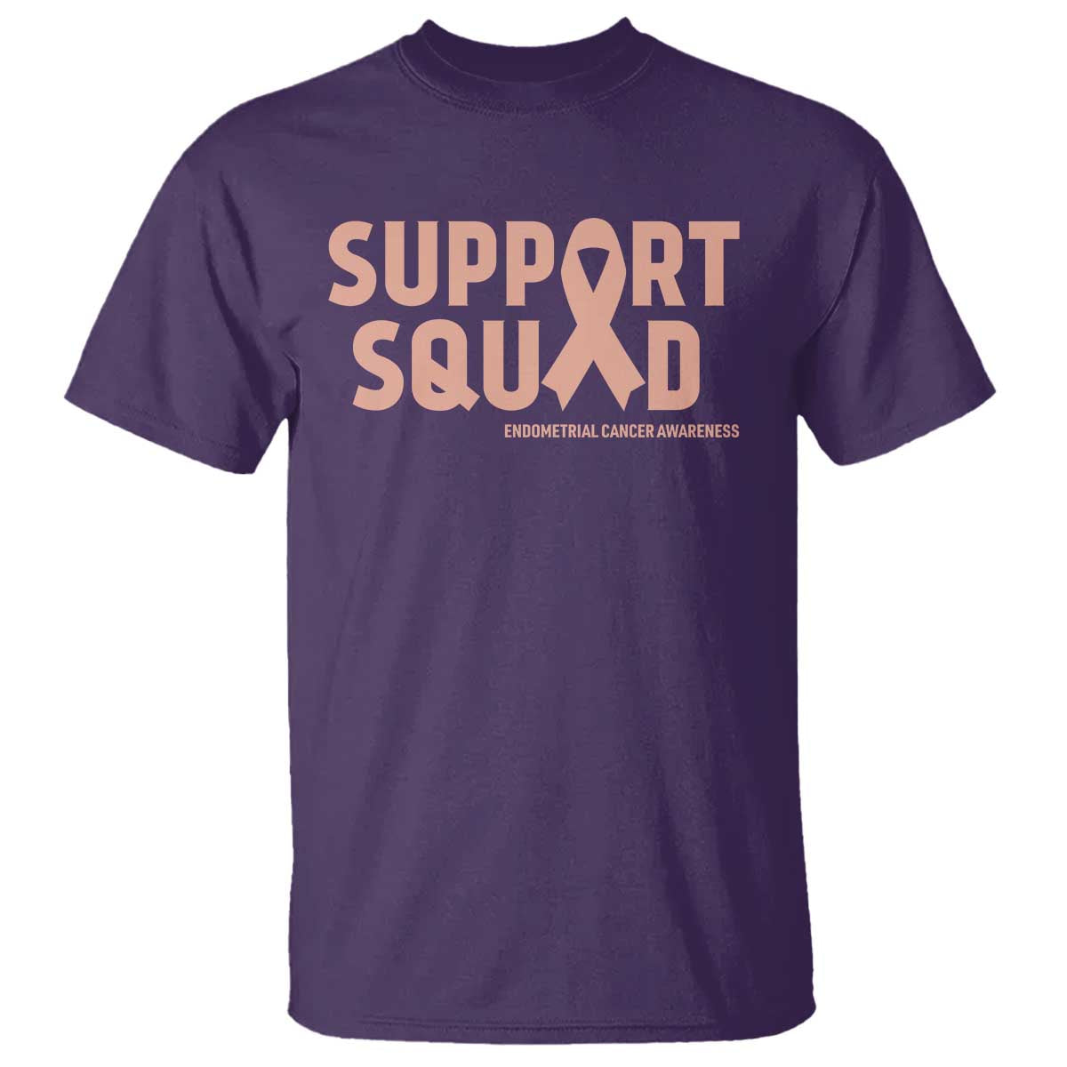 Endometrial Cancer T Shirt Support Squad Warrior Gift